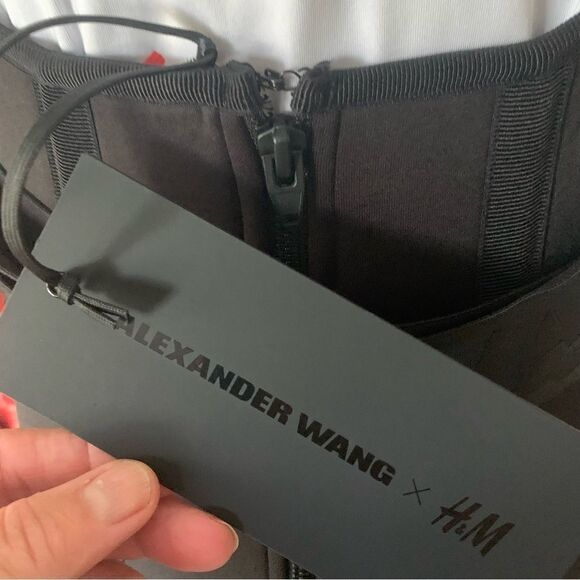 Alexander Wang H&M Black Neoprene Scuba Dress Sz 6 - Picture 10 of 13